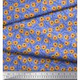 thumbnail image 2 of Soimoi Viscose Chiffon Fabric Text & Tiger Face Cartoon Print Fabric by The Yard 42 Inch Wide, 2 of 3