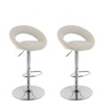 thumbnail image 1 of CorLiving Round Open Back Adjustable Fabric Barstool, set of 2, 1 of 9