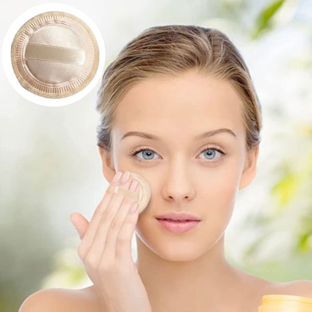 Flannelette Poudre Libre Outil de Maquillage avec Petit Ruban pour Application Précise 10 Pcs