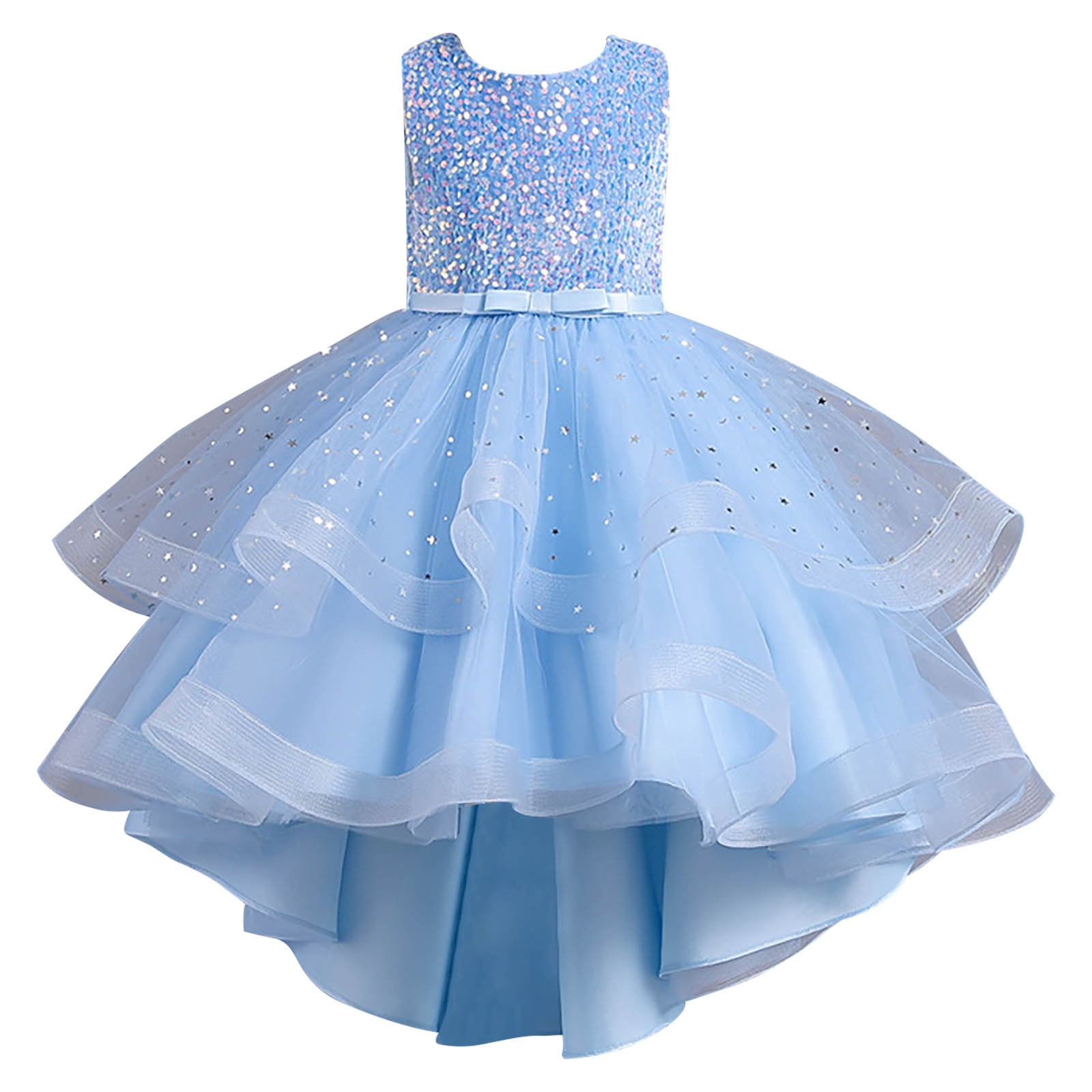 Kcodviy Robe de Demoiselle d'Honneur pour Fille Robes pour Bébés Filles Élégante en Dentelle Robes de Baptême pour Fille Robe de Mariée Robes de Fête