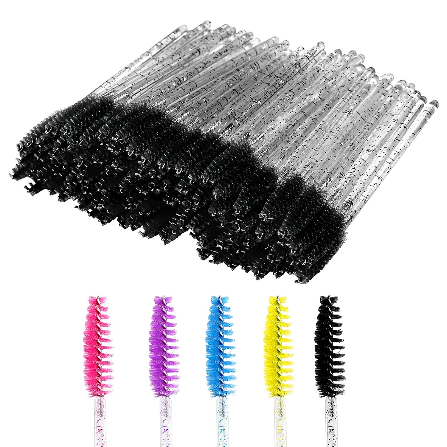 200 PCS Crystal Eyelash Mascara Brushes Wands Applicator Disposable Mascara Wands