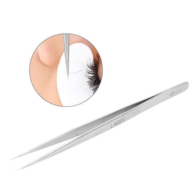 LYUMO 4 Types Greffage Faux Cils Pinces à Épiler en Acier Inoxydable Cils Kit d'Extension, Outil d'Extension de Cils, Pinces d'Extension de Cils Individuels