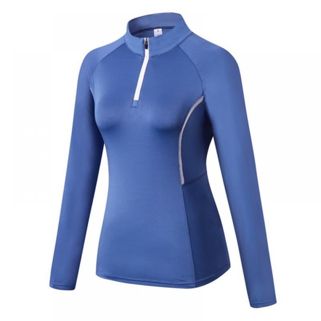 Chandails d'Entraînement à Manches Longues pour Femmes - Hauts de Yoga et de Course à Quart de Glissière, Chandails à Enfiler, T-Shirts d'Exercice