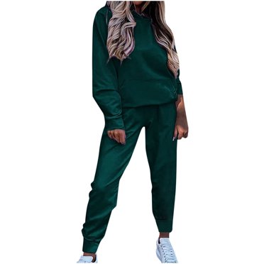IROINNID Sweatsuit For Women 2 Pieces Set Savings 2023 Outfits For Lounge Sets For Sweatpants Joggers Set Casual Hoodies Tracksuit Color Sweatsuits Athletic Set,Green