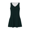 thumbnail image 3 of Besolor Robe d'Été pour Femmes à Col en V Sans Manches, Robe Décontractée Trapèze de Plage Courte avec Poches, 3 of 5