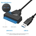 thumbnail image 4 of Graflsoa USB-C to SATA III Adapter Cable for 2.5" HDD/SSD, Plug & Play, 6Gbps Transfer Speed, Compact Design, Black, 4 of 6