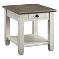 thumbnail image 1 of Lexicon Granby Table d'Appoint en Bois à 1 Tiroir, Blanc Antique, 1 of 6