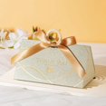 thumbnail image 3 of European Style Wedding Candy Box Packaging Box Paper Box Premium Candy Gift Box with Ribbon and Wooden Ring for Wedding Party, 3 of 4