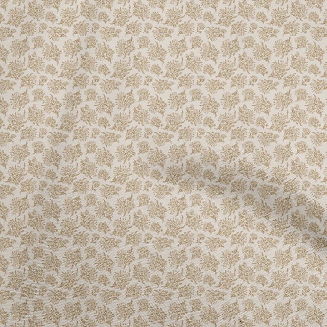 oneOone Rayon Light Brown Fabric Toile Sewing Material Print Fabric By The Yard 56 Inch Wide