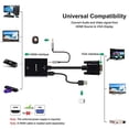 thumbnail image 3 of HDMI to VGA BENFEI HDMI to VGA Adapter (Female to Male) with 3.5mm Audio Jack Compatible for TV Stick Computer Desktop Laptop PC Monitor Projector Raspberry Pi Roku Xbox and More - Black, 3 of 4