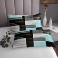 thumbnail image 3 of Erosebridal Modern Abstract Coverlet Set Queen, Geometric Stripe Bedding Set, Minimalst Decor 3 Pieces, 3 of 5