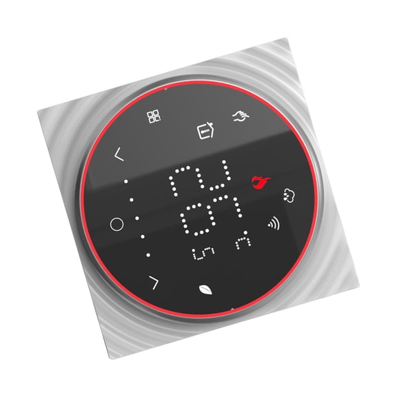 Smart Home Thermostat, 5A Programmable Thermostat with Backlit LED Display, 13Mm Thin Recessed Panel, IP20 Accurate LED Display Home Thermostat for Household Use
