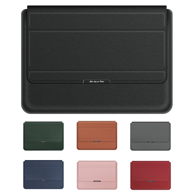 Laptop Sleeve, 13/14 Inch 3 in1 Laptop Sleeve Case Waterproof PVC Foldable Stand Wrist Rest Protective Notebook Cover Bag