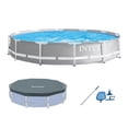 thumbnail image 1 of Intex 26711EH 12ft x 30in Prism Above Ground Pool Set w/ Cover & Maintenance Kit, 1 of 9