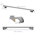 thumbnail image 3 of HOMCOM 2pc Roof Rack Car Roof Top Lockable Aluminum Cross Bars Adjustable Baggage Luggage Carrier, Silver (49"), 3 of 10