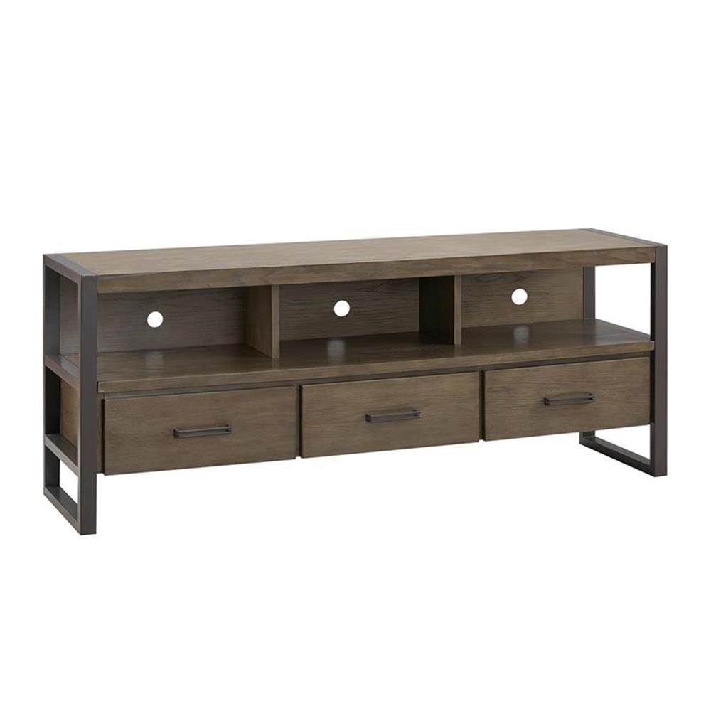 Leick Home 84360 Ender TV Stand For 65" TV's in Smoke and Gunmetal Gray