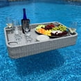 thumbnail image 2 of Sunjoy Floating Pool Canopy with Add-on 36x24 in. Wicker Floating Tray,Gray, 2 of 17