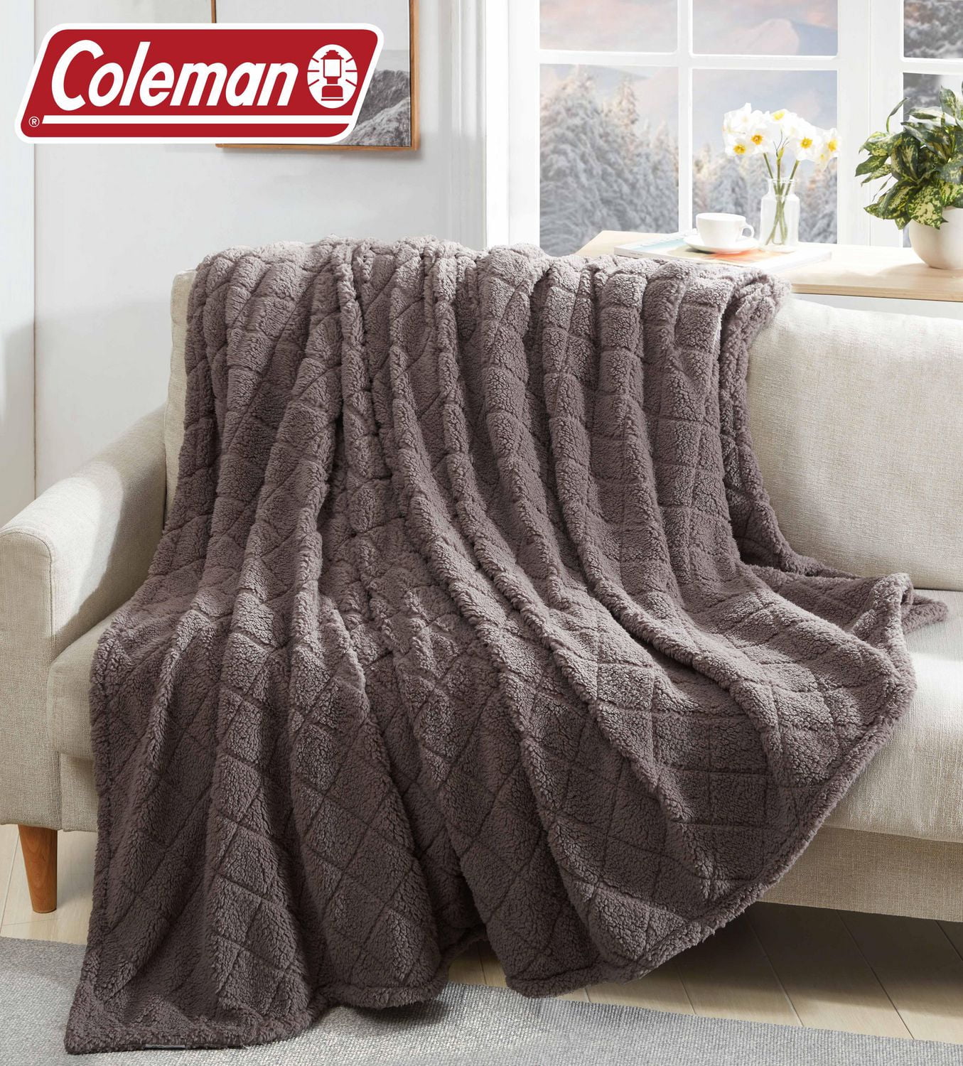 Coleman Certified Oversized Sherpa Blanket