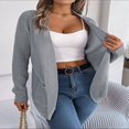 thumbnail image 4 of MesaSe Womens Open Front Knit Cardigan Long Sleeve Solid Color Pocket Sweater Loose Fall Tops S, 4 of 7