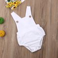 thumbnail image 3 of EYIIYE Baby Cotton Romper Sleeveless Sling Solid Color Jumpsuit, 3 of 6