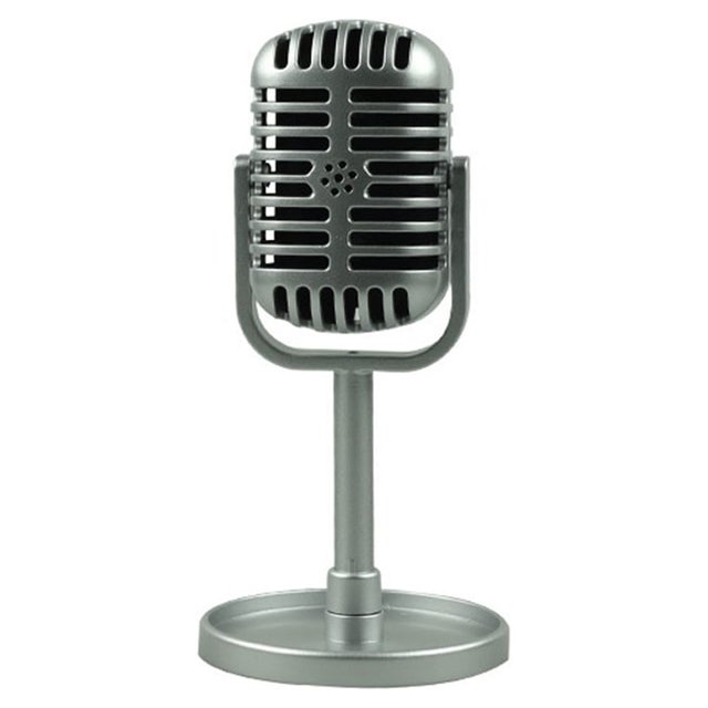 Microphone Rétro Analogique Accessoire Microphone Style Vocal Classique Accessoires de Photographie de Scène