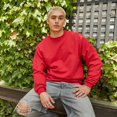 thumbnail image 3 of Hanes Mens EcoSmart Fleece Crewneck Sweatshirt, XL, Deep Royal, 3 of 7