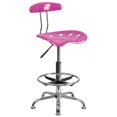 thumbnail image 1 of Vibrant Candy Heart and Chrome Drafting Stool with Tractor Seat, 1 of 7