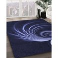 thumbnail image 2 of Ahgly Tapis d'Intérieur Carré à Motifs Bleu Nuit, 6 Pieds Carré, 2 of 6