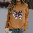 thumbnail image 2 of QATAINLAV Chandails contre le Cancer du Sein pour Femmes Manches Longues Ruban Rose Chandails à Enfiler Hauts Amples Décontractés Col Rond Chandails 2025 Tenues d'Automne Prime Aujourd'hui Brun G, 2 of 4