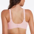 thumbnail image 3 of VEKDONE Fashion Women Large Size Solid Color Wave Lace Wireless Soft Support Together Daily Bra Pink M, 3 of 3