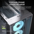 thumbnail image 2 of CORSAIR 4000D RS ARGB Frame Modular Mid-Tower ATX PC Case - High Airflow 3X Pre-Installed RS ARGB Fans InfiniRail Fan Mounting System ASUS BTF MSI Project Zero Gigabyte Project Stealth - White, 2 of 5