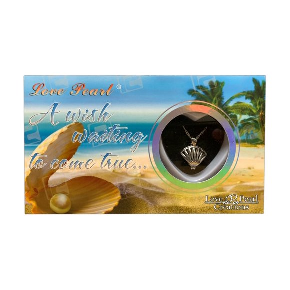 Coquillage Vie Marine Love Pearl Créations Kit Bricolage Collier de Culture Ensemble avec Chaîne en Acier Inoxydable 16 Pouces