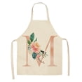 thumbnail image 1 of WIFKLSIIPG English Letter Rose Series Linen Apron for Adults and Children's Kitchen Fouling Apron, 1 of 5