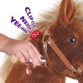 thumbnail image 4 of PonyCycle Ride-On Horse Toy for Kids, Plush Riding Pony with Sound & Hand Brake, Kid-Powered, Ages 3–4, Brown, Ux324, 4 of 10