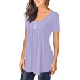 thumbnail image 4 of asjyhkr Plus Size T Shirts for Women Crew Neck Short Sleeve Loose Fitting Oversized Tees, 4 of 6