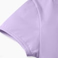 thumbnail image 4 of EGNMCR Children's Spring And Summer Solid Color Short Sleeves Round Neck Pleated T-shirt Top For Kids Children polyester top, 4 of 7