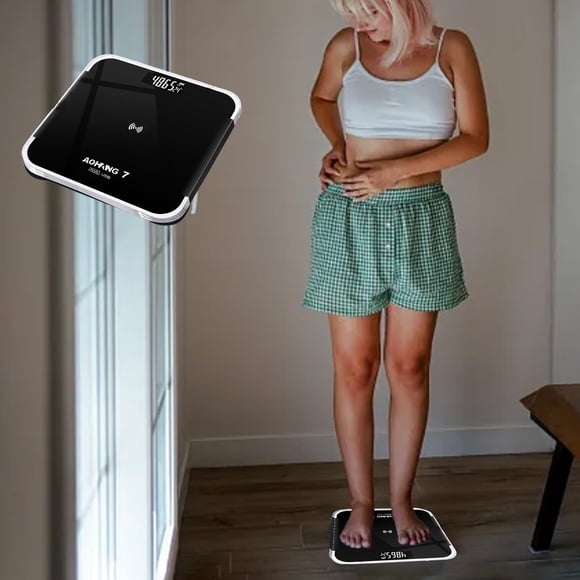 Antqov Fitness Home Commercial Indoor Weight Scale LCD High-definition Display Rechargeable Mini Scale Stylish and Beautiful Electronic Scale, Home Accessories