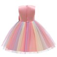 thumbnail image 2 of LSLJS Tout-Petit Bébé Fille Mode Manches Courtes Nœud Princess Dress Girls Jupe Fête Robe Formelle Robe en Tulle Dentelle, 2 of 3