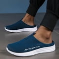 thumbnail image 3 of Womens Mens Breathable Mesh Slip on Mules Walking Sneakers Open Back Knit Non Slip Flats Shoes, 3 of 6