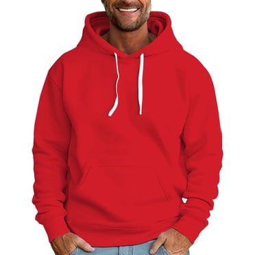 Ediodpoh Chandails à Capuchon et Chandails pour Hommes, Coupe Ample, Chandail à Enfiler pour l'Automne et l'Hiver avec Imprimé de Lettres Stylé et Coupe Confortable, Chandail pour Homme Rouge TTG