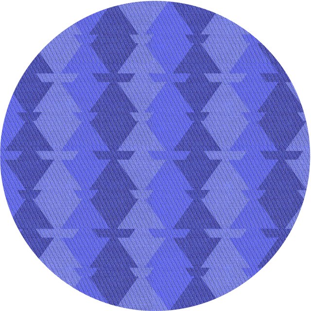 Ahgly Company Machine Washable Indoor Round Transitional Light Slate Blue Area Rugs, 6' Round