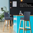 thumbnail image 2 of PiccoCasa Stretch Spandex Bar Stool Cover for Short Back Chair Slategray 2, 2 of 8
