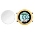 thumbnail image 3 of Abbracc Digital Alarm Clock Digital Clock Waterproof Radio Controlled Alarm Clock with Yellow-White, 3 of 7