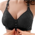 thumbnail image 1 of Pisexur Women Bra Full Coverage Bra Comfort Wide Adjustable Straps Cotton Bralettes for Women Non-Padded and Wirefree Plus Size Minimizer Bra Smooth Lift Front Closure Everyday Bra, 1 of 3