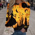 thumbnail image 2 of Tops For Womens Print O Neck Sweatshirt  Neck Fit Pullover Tops Comfortable Long Sleeve Workout Shirts Loose Blouse, 2 of 4