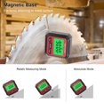 thumbnail image 4 of Jauge d'Angle Inclinomètre Numérique Magnétique - Rouge, Sans Bulle d'Air / Mesure à 360°, Précision ±0,2°, Rétroéclairage LCD / Fonction de Maintien des Données, Conversion Angle-Pente / 2 Piles AAA (Non Incluses) /, 4 of 6