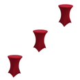 thumbnail image 1 of Wweixi Versatile Elastic Cocktail Table Set Fitting For Any Occasion Environmentally Friendly Polyester red 3Set, 1 of 6