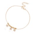 thumbnail image 2 of Bracelets Anklets Forme Étoile Ajustable avec Strass Style Simple Accessoire de Mode Pendentif Suspendu Cheville pour Femmes Or, 2 of 7