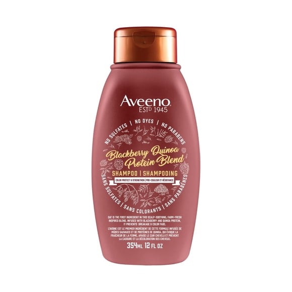 AVEENO Shampooing au Mélange de Protéines de Mûre et de Quinoa pour Protéger la Couleur et Renforcer