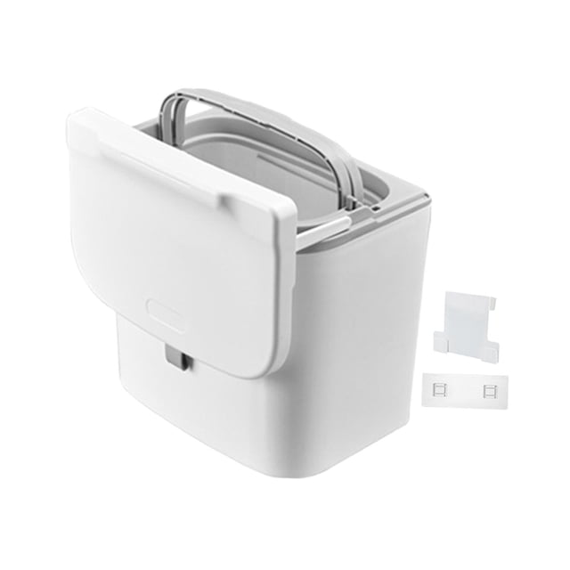 Kitchen Waste Compost Bin Multifunction with Lid Wall Mount for Cabinet Door 7L Grey pole
